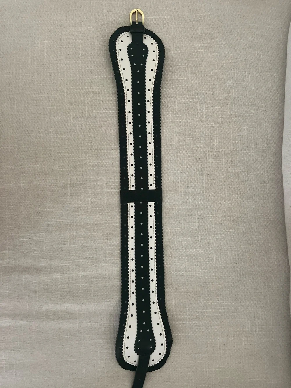 Gorgeous Vintage Italian Leather Corset Belt - Oscar de la Renta Runway Sample